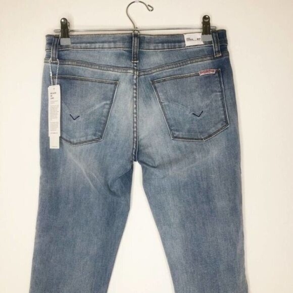 HUDSON Harkin Distressed Skinny Cropped Cuff Jeans  - Picture 4 of 9